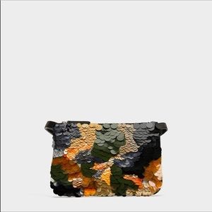 ZARA SEQUINED 2 in 1 BELT BAG